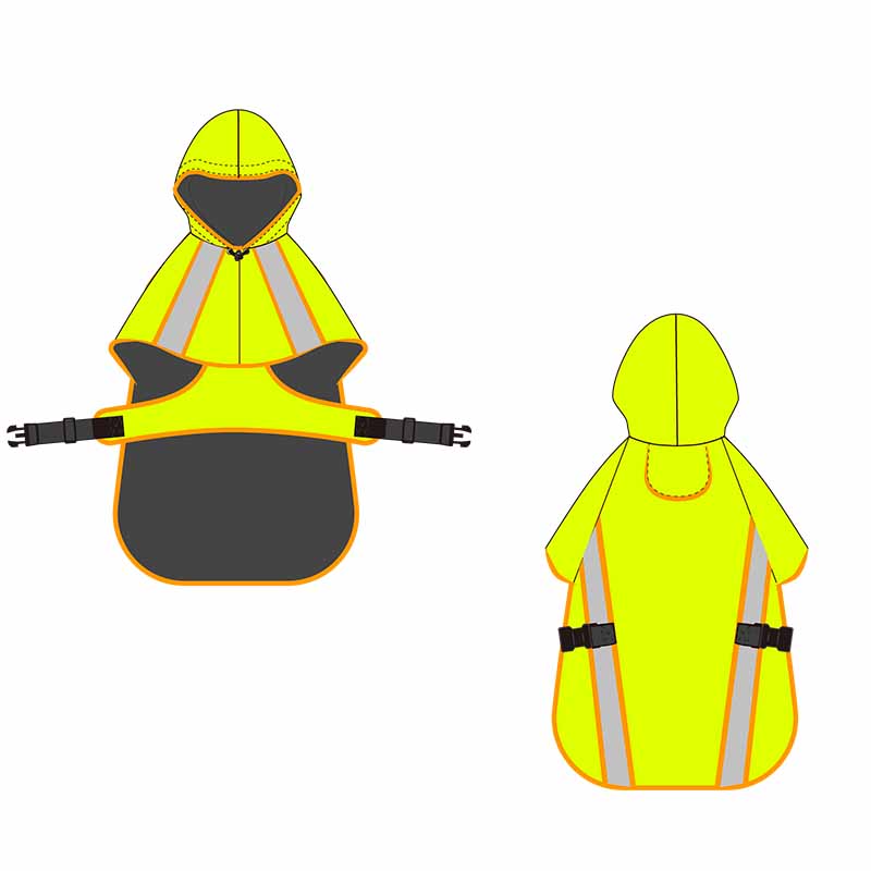 Reflective Dog Raincoat orange