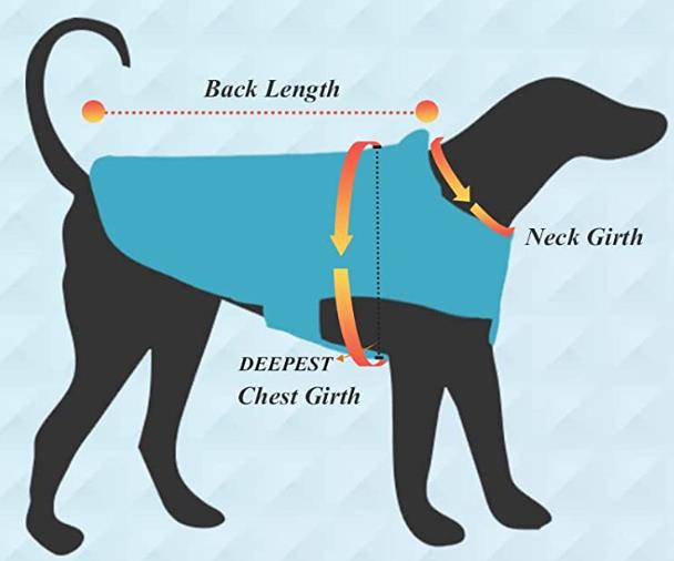 dog safety vest size